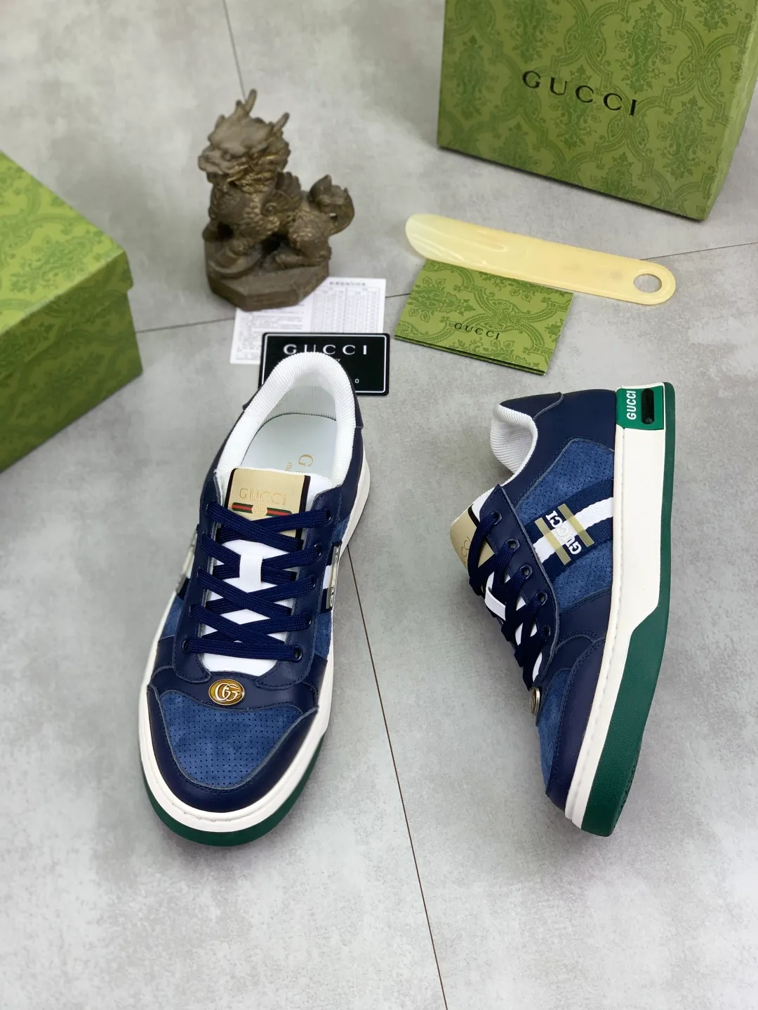 Men's shoes 💰P420💰 [New model] (GUCCI) official website's latest 🎁🎁casual and fashionable men's shoes 👟, hot style 💥 style is simple and elegant, exclusive for trendy men. Unique official website's latest brand double G elements 👑Original Gucci decoration, fashionable and generous, the fabric is original frosted calfskin ✅Fully imported first-layer pigskin lining, the official website specifies wear-resistant, lightweight original rubber casual outsole, the classic model is taken in kind at the counter🎬38-44 (45 46 customized) 3️⃣ colors available